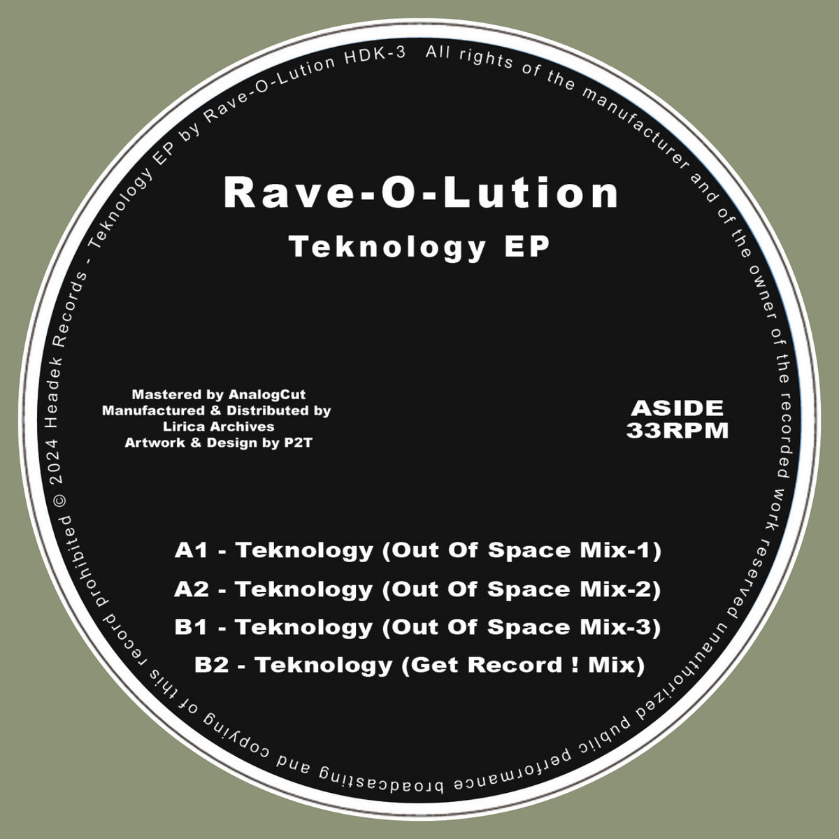 Tapa de Rave-O-Lution – Teknology EP (Headek Records)