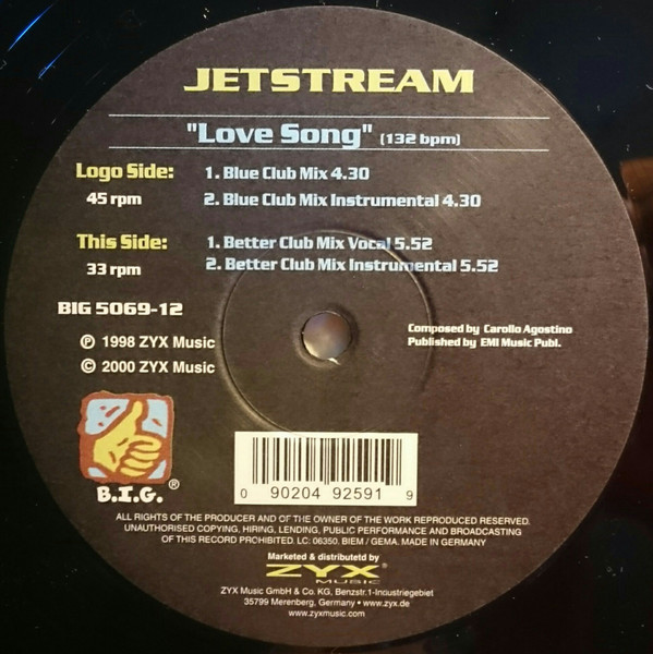 Tapa de Jetstream – Love Song [B.I.G.]